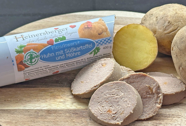 Heinersberger Metzger Fleischwurst Huhn & Süßkartoffel & Karotten
